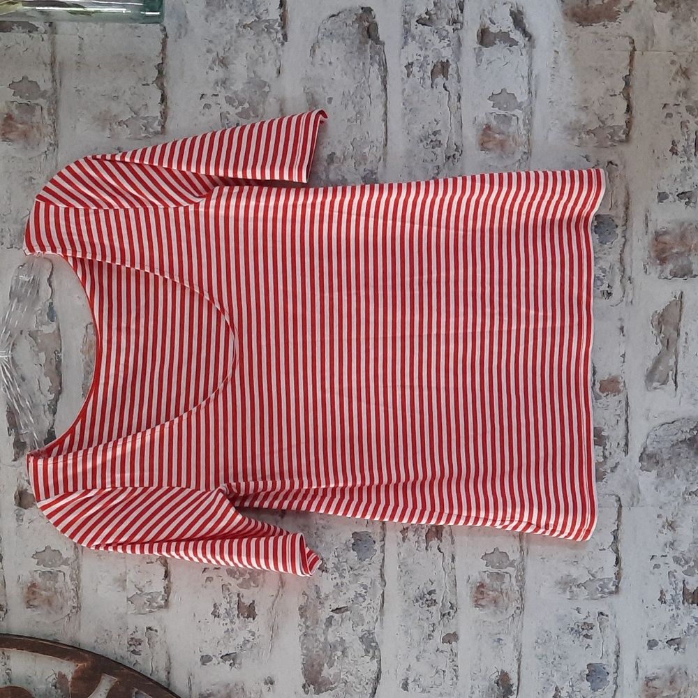 NWOT Women's Ballet Neck Striped Tee